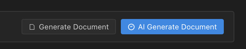 Generate Document and AI Generate Document buttons for creating knowledge base content